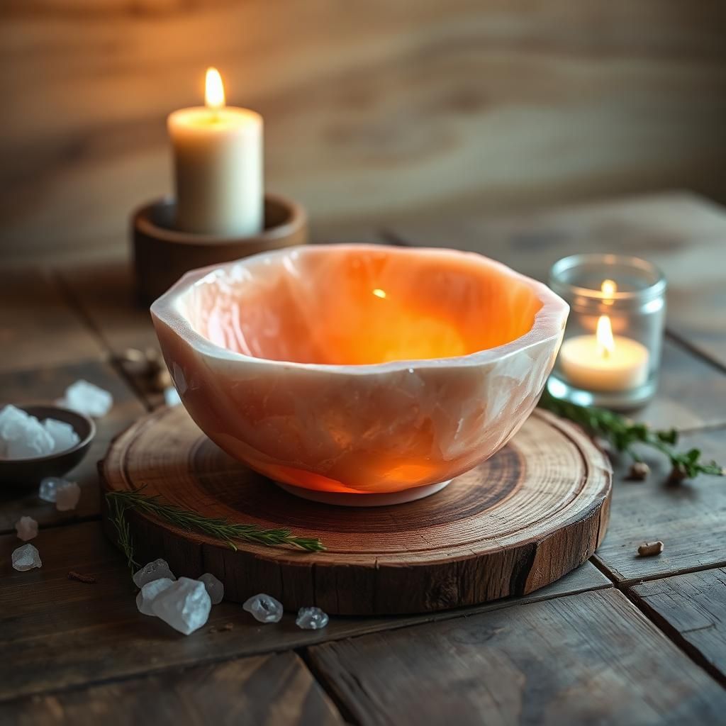 “Hand-Carved Himalayan Salt Bowl: A Unique Blend of Beauty & Healing”